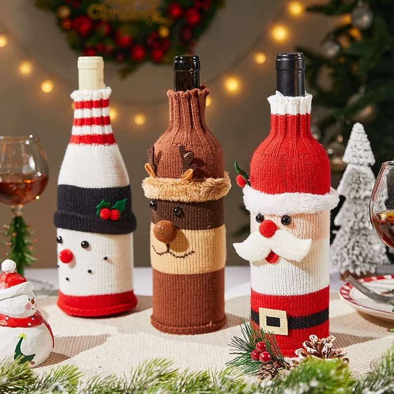 Christmas Wine Bottle Covers